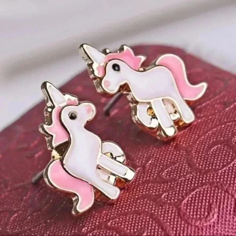 Unicorn Necklace & Earring Set NWT